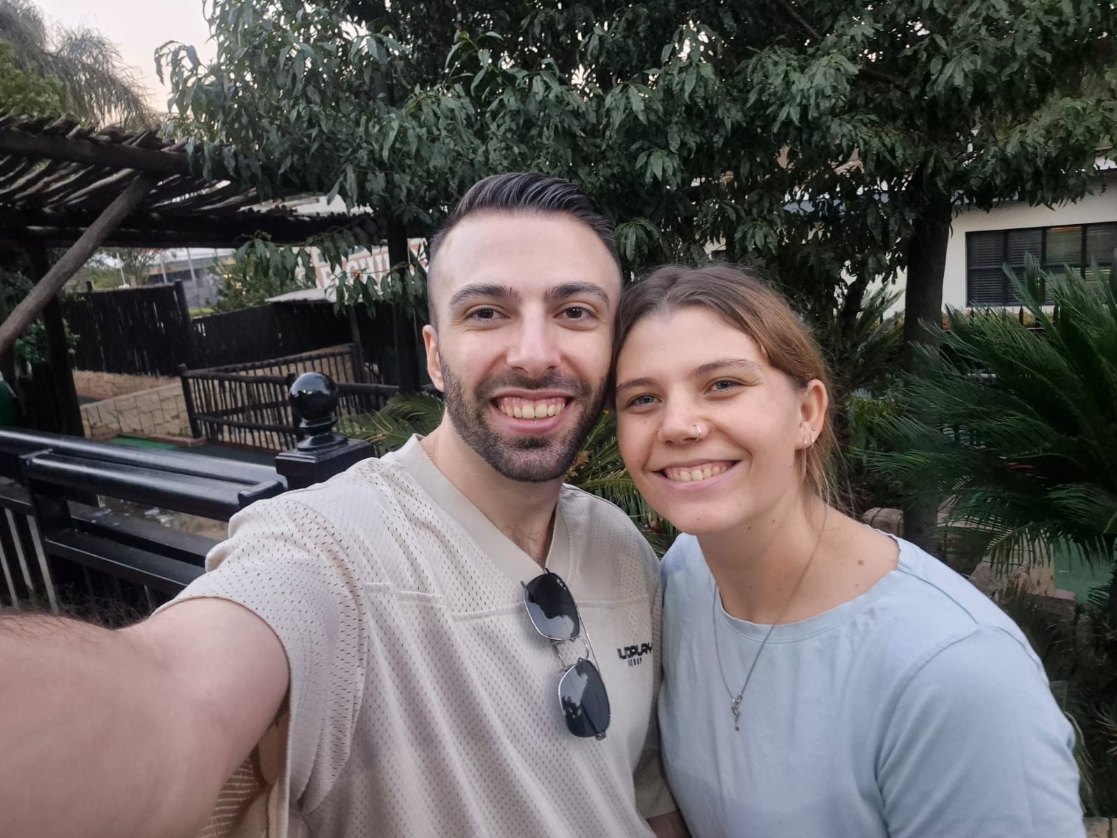Rui and Cailyn at putt-putt